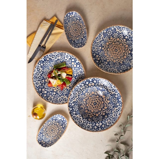 Bonna Pastabord - Alhambra - Porselein - 28 cm (400cc) - set van 2