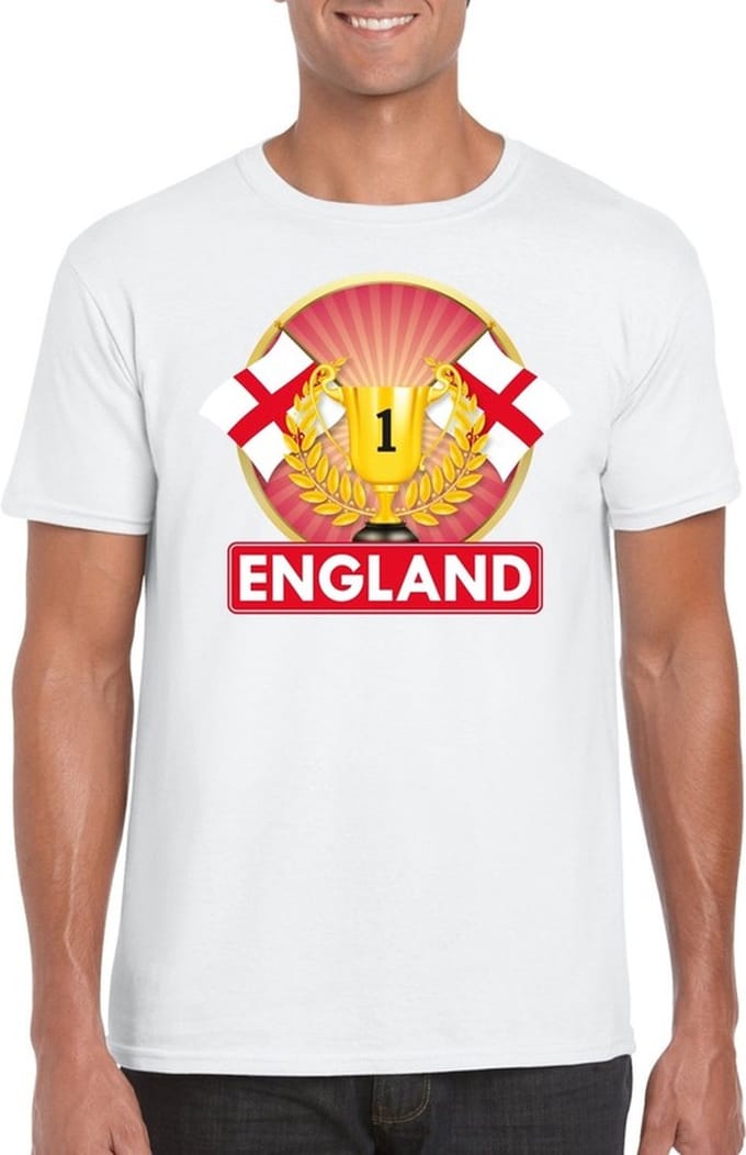 Wit Engels kampioen t-shirt heren - Engeland supporters shirt L