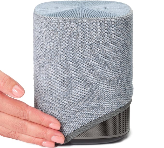 Soundskins – Luxe textielhoes / Luidsprekeraccessoire – Compatibel met Sonos One (SL) – Lichtblauw