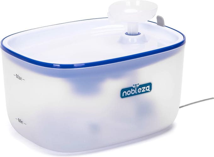 Nobleza Drinkfontein Kat 2,5L - Kattenfontein met Filter - Fluisterstil - Transparant - USB