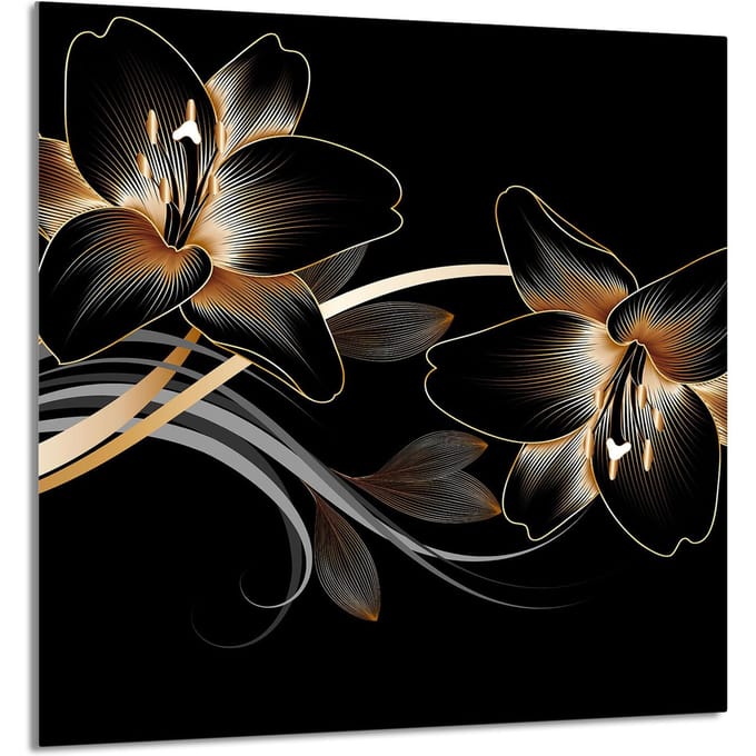 TMK ArtDeko Orchidea - Snijplank - 60x65 cm - Veiligheidsglas - Multifunctioneel