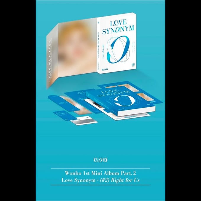 Wonho 1e Mini Album Deel 2 [Love Synonym #2 Right for Us] Random ver. blue