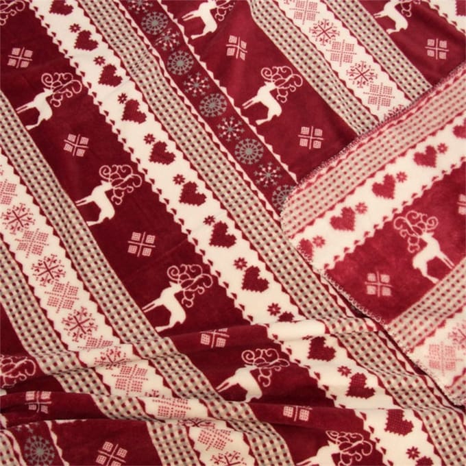 D- Unique Living | Winter plaid 130x160cm rood