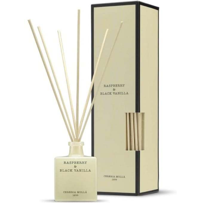 Cereria Mollà 1899 Raspberry & black vanilla Aroma diffuser Geurstokjes 100ml vanille geur stokjes