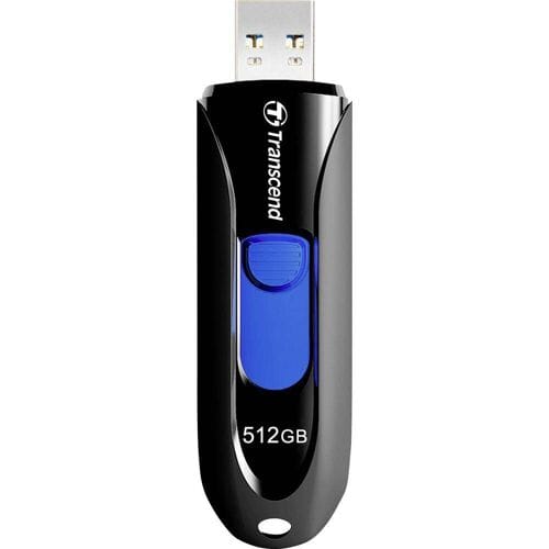 Transcend JetFlash® 790 USB-stick – 512 GB – Zwart, Blauw – TS512GJF790K – USB-A 3.1 Gen 1