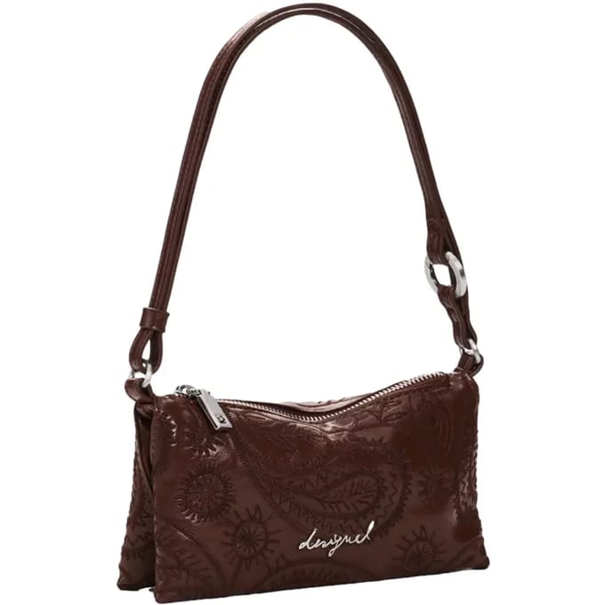 Desigual schoudertas Mone Siroco Dominique Crossbody Bag Camel bruine