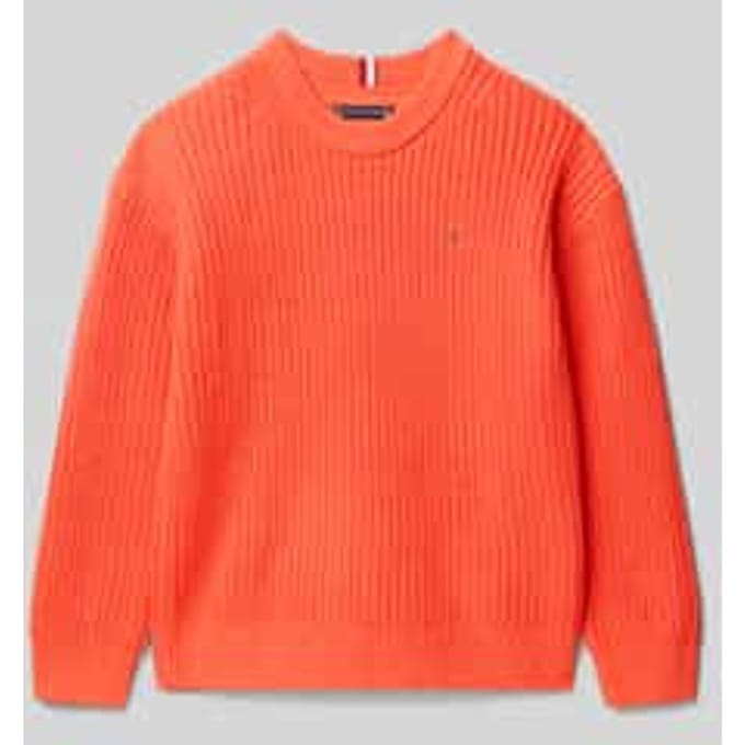 Regular fit gebreide pullover van katoenmix
