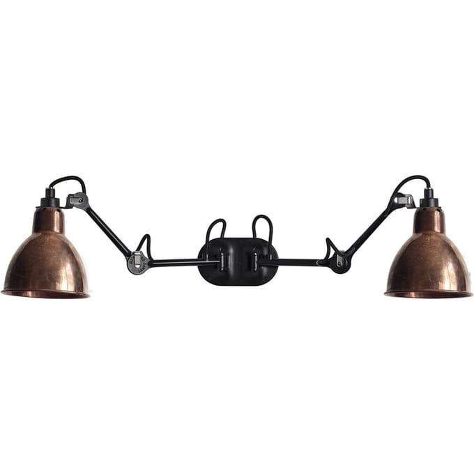 DCWéditions - LAMPE GRAS N°204 DOUBLE wandlamp - niet gepolijst koper - brons