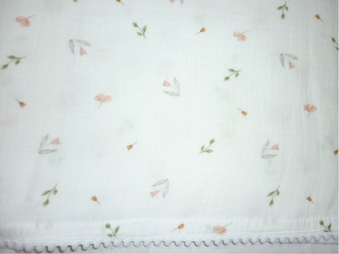 Oogappel Tulpjes Hydrofiel Ledikantlaken 100x150 cm-Offwhite
