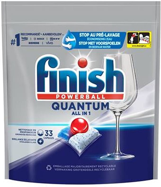 Finish Vaatwastabletten Quantum All-In-One Regular 33 Stuks
