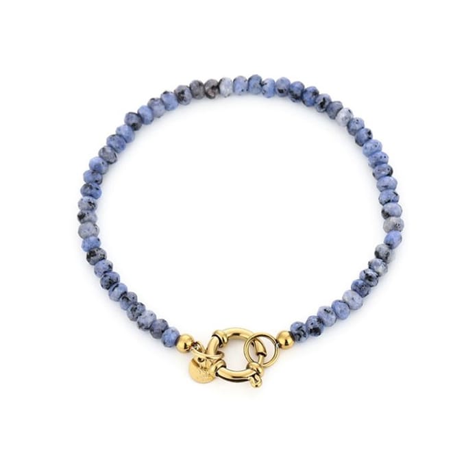 Bijoutheek Armband (Sieraad) Glas Kralen Navy