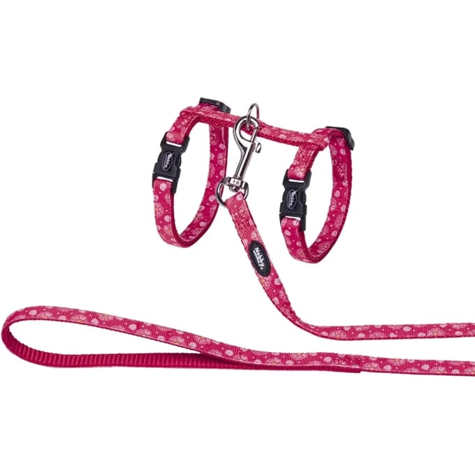 Kattenriemen en -harnassen Nobby Pet Flower Red
