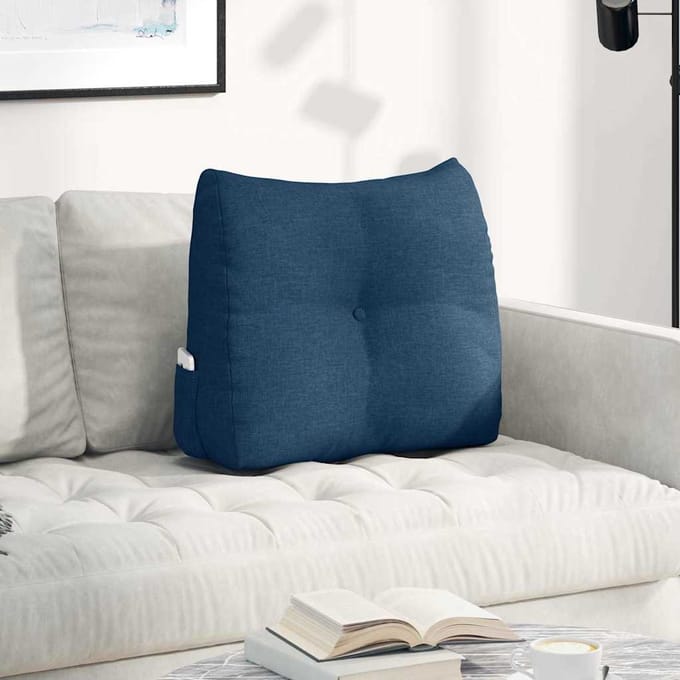 vidaXL - Rugkussen - Blauw - 60 - x - 24 - x - 50 - cm - Stof