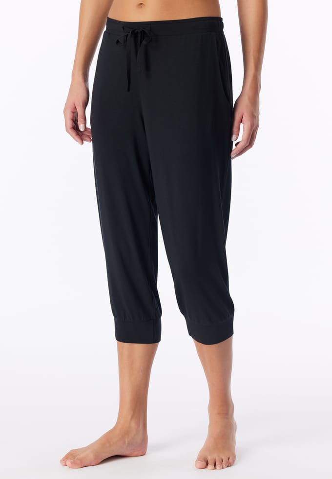 3/4-broek met manchetten, zwart - Mix+ Relax 48