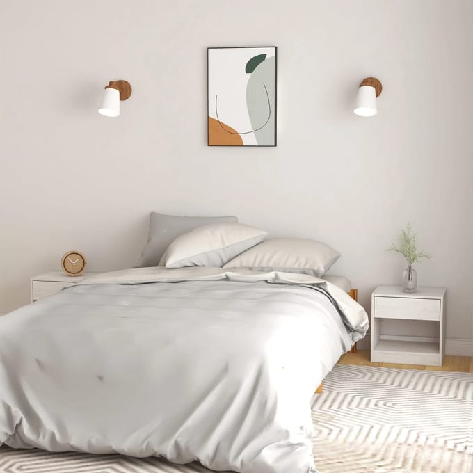 vidaXL - Nachtkastjes - 2 - st - 40x31x40 - cm - massief - grenenhout - wit