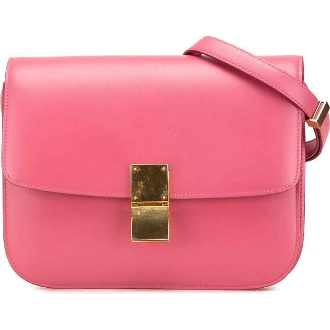 Celine Roze Leren Schoudertas