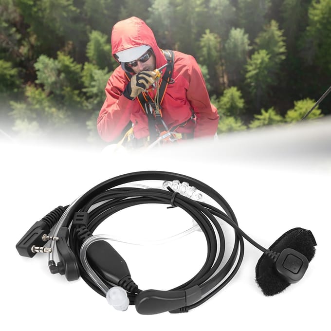 2 stuks Portofoon Headset Keelmicrofoon Headset Geschikt voor BaoFeng UV-5R UV-6R UV B5 BF-888S