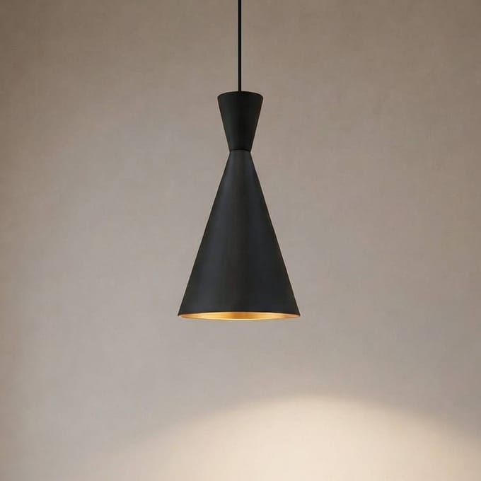 ROYALTECH Hanglamp Glenora, zwart, Ø 18 cm, metaal, E27