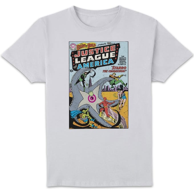 Justice League Starro The Conqueror Cover Men's T-Shirt - White - L