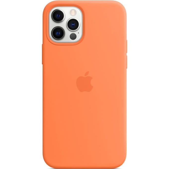 Silicone Backcover MagSafe voor de Apple iPhone 12 (Pro) - Kumquat