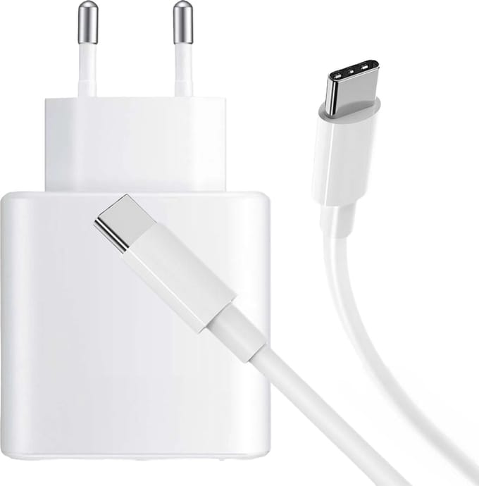 45W USB C Stekker met USB C naar USB C Oplader 2 Meter - Voor A56, A55, A54, A25, A23, A05s - Snel Lader - Kabel USB C
