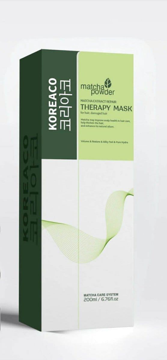 Koreaco Matcha Therapy Haarmasker - Verzorging voor Beschadigd Haar - 200 ml
