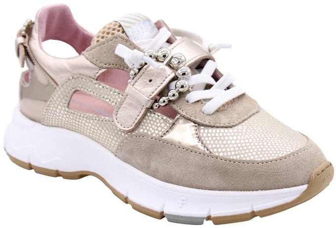 Floris Van Bommel Sfw-10155 Daysi Sneakers - Nubuck - Dames - Goudkleurig - Maat 41
