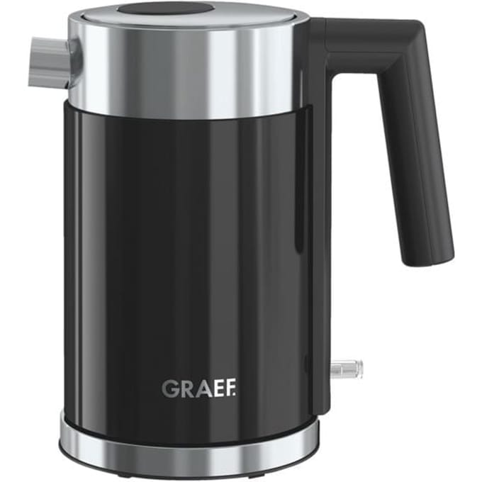 Graef WK402EU Waterkoker Oververhittingsbeveiliging Aantal/Volume: 1 l RVS, Zwart