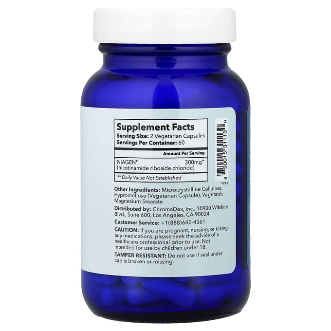 Chlorure de Riboside de Nicotinamide, 150 mg, 120 capsules végétales
