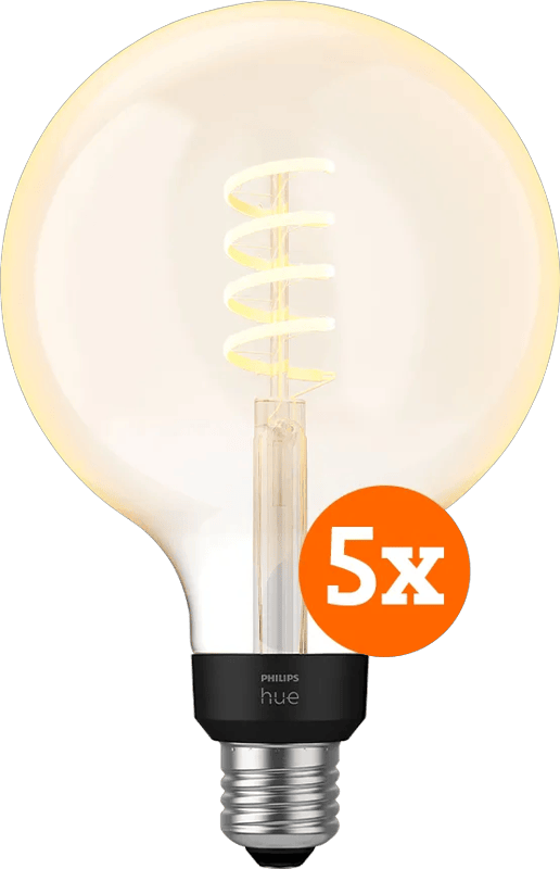 Philips Hue Filament White Ambiance Globe XL 5-pack