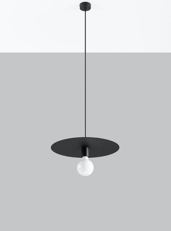 Sollux Lighting Hanglamp Flavio - E27 - zwart - staal - 105x40x40cm