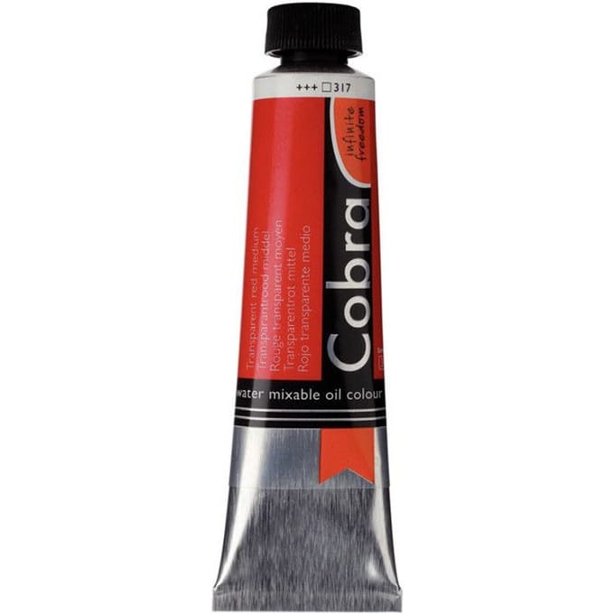 Olieverf - #317 Transparantrood Middel - Cobra - 40ml