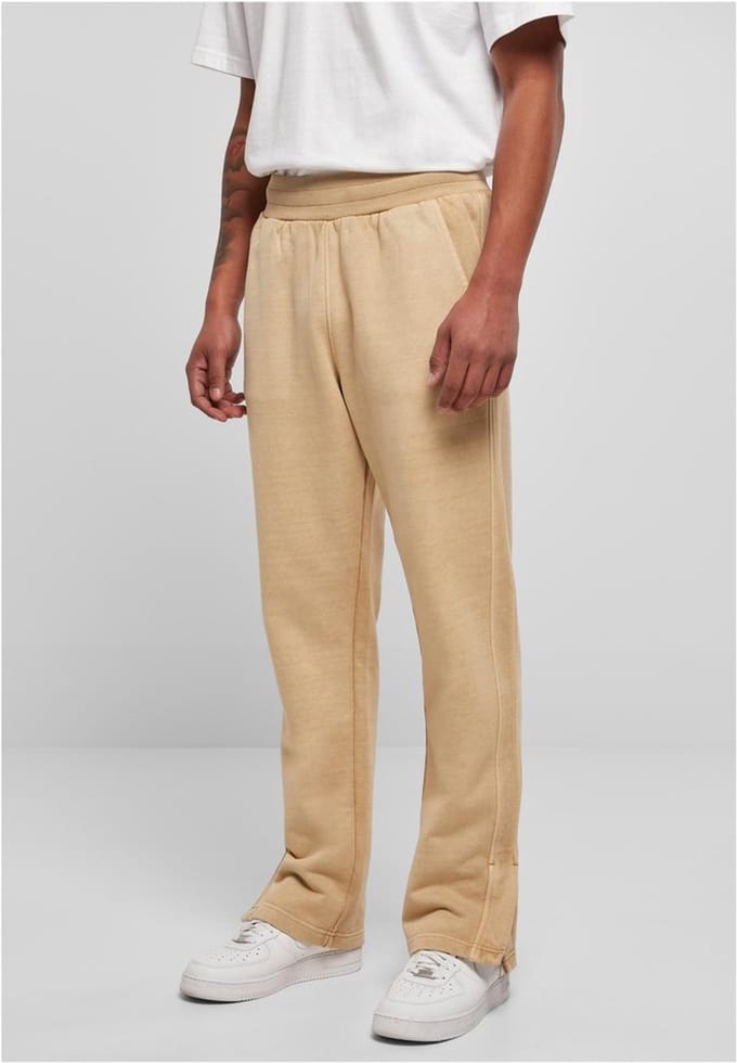 Urban Classics - Heavy Terry Garment Dye Slit Heren joggingbroek - L - Beige