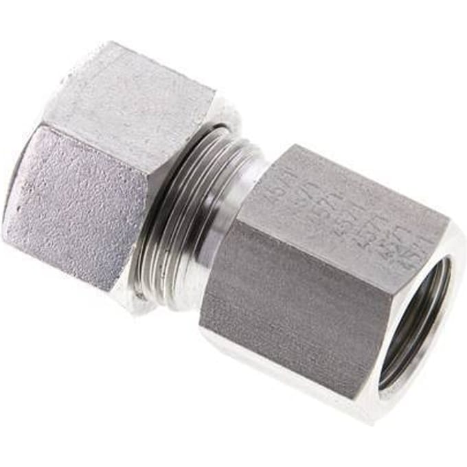 15L & M18x1.5 RVS Rechte Snijringkoppeling Binnendraad 315bar ISO 8434-1