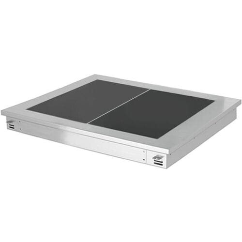 GGM Gastro Einbau Warmhalteplatte - 800mm - 2x GN 1/1 - 900 Watt Zilver