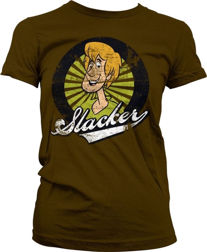 Scooby Doo Shaggy The Slacker Girly Tee dames-T-shirt bruin