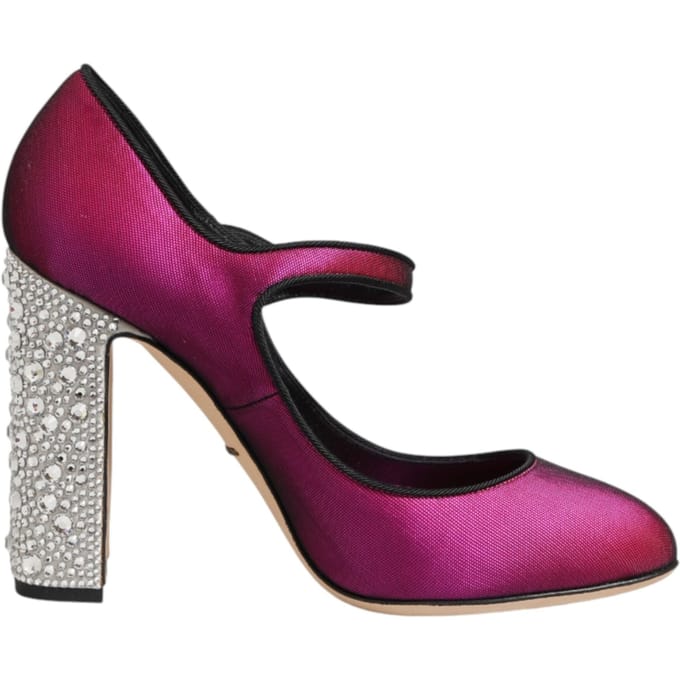 Dolce & Gabbana Roze Strass Mary Janes Hakken Pumps Schoenen