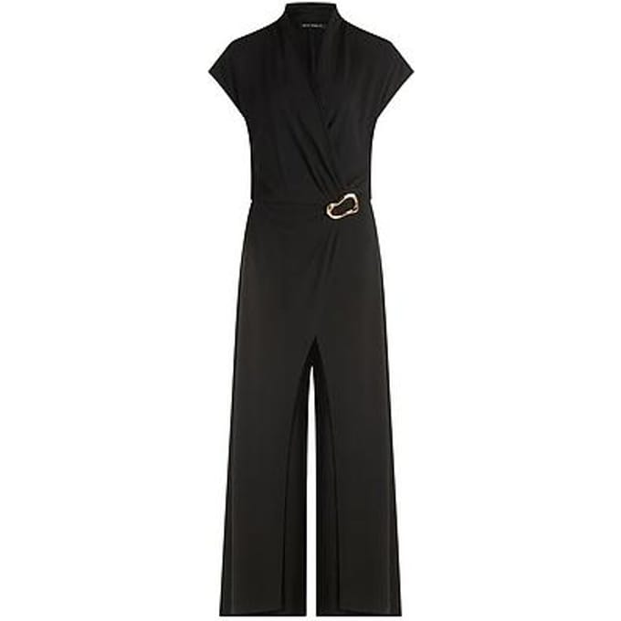 Enkellange jersey jumpsuit Van Betty Barclay zwart