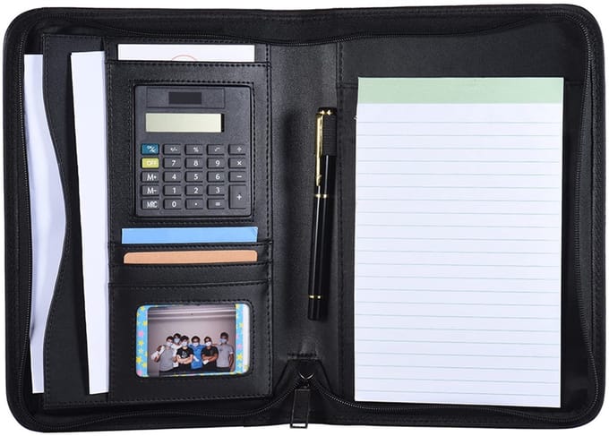 Dailygoods - Zakelijk Portfolio met Rits en Rekenmachine A5