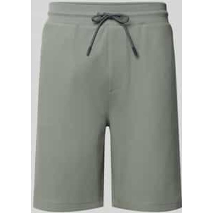 Sweatshorts met structuurpatroon en tunnelkoord