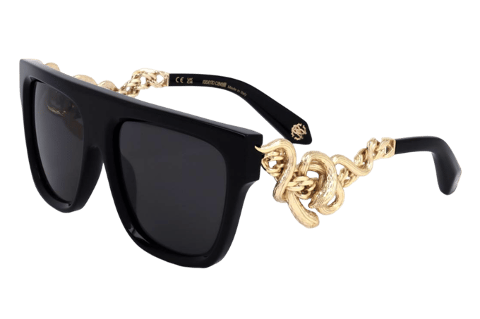 Roberto Cavalli SRC014M 0700 Zonnebril - Unisex - Zwart