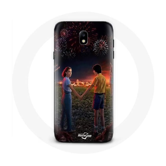 Coque - Samsung - Galaxy J3 2017 - Souple - Noir - Stranger Things