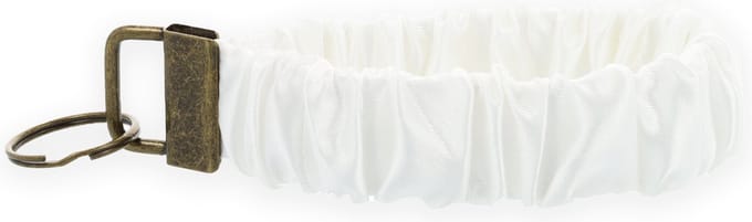 Lajetti Scrunchie Sleutelhanger Wit - Sleutelbos