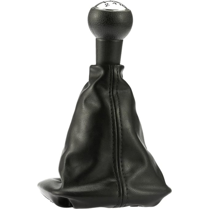 5 Versnellingen Versnellingspookknop Versnellingspookhoes Leer black