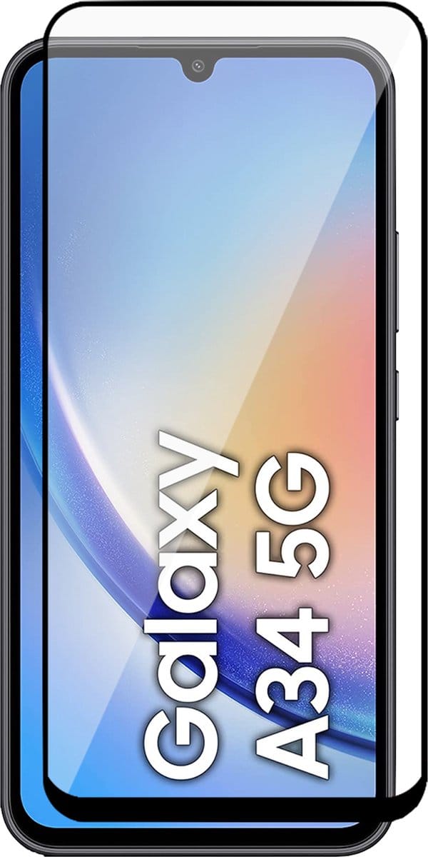 Screenprotector geschikt voor Samsung Galaxy A34 - Gehard Glas Screen Protector FullGuard