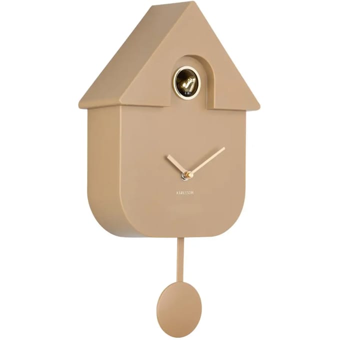 Karlsson Wandklok Modern Cuckoo Oro - Bruin - 21.5x8.5x41cm - Wandklok Modern