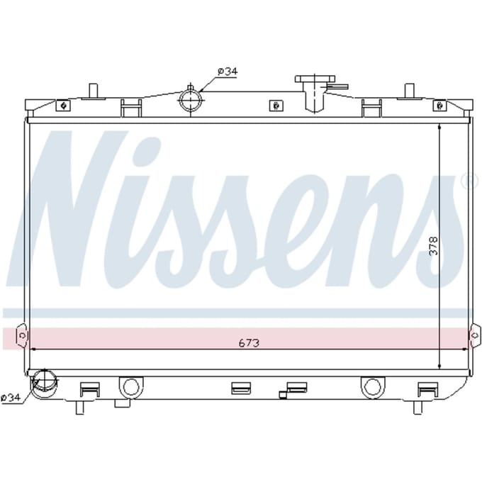 Radiator, motorkoeling NISSENS 67024