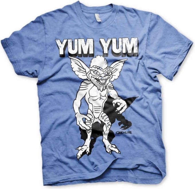 Gremlins Heren Tshirt -M- Yum Yum Blauw