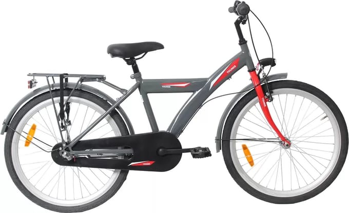 Kinderfiets Funride Steel 3 Speed Nexus  24''  Zwart-Rood