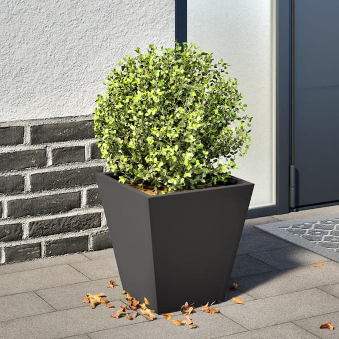 vidaXL - Plantenbak - 30x30x30 - cm - staal - zwart
